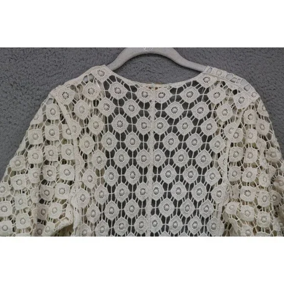 Rebellion Again Crochet Fringed Topper-XS-Cottagecore-Boho-Beachy-Cover-Up - Picture 10 of 10